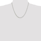 Sterling Silver 3.5mm Diamond-cut Rolo Chain