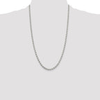 Sterling Silver 3.5mm Diamond-cut Rolo Chain