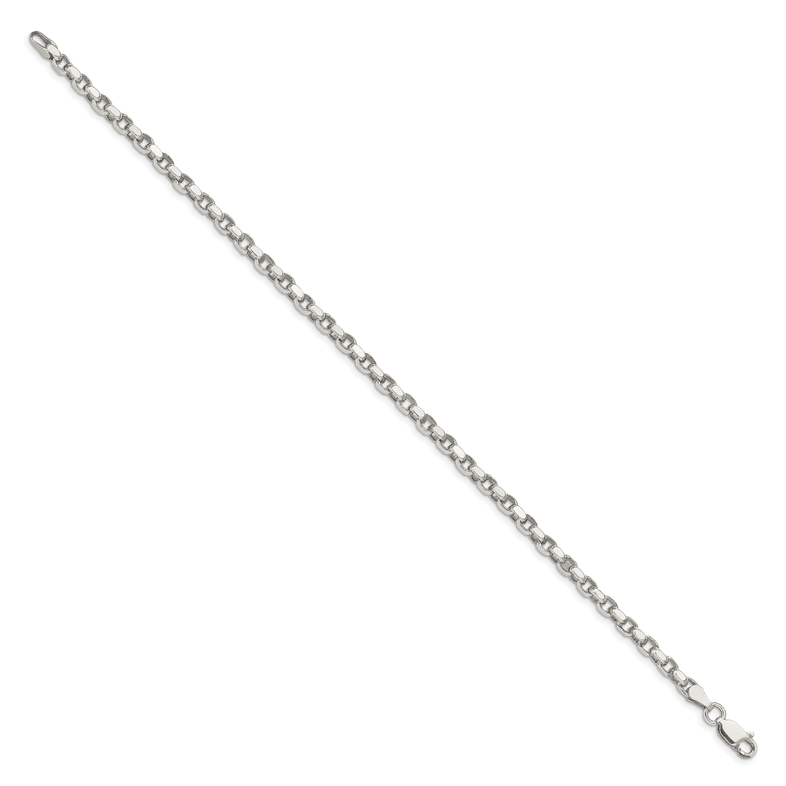 Sterling Silver 3.5mm Diamond-cut Rolo Chain Secondary image