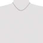 Sterling Silver Rhodium-plated 3.5mm Diamond-cut Rolo Chain