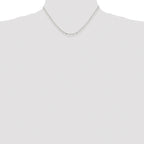 Sterling Silver Rhodium-plated 2.75mm Elongated Open Link Chain