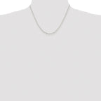 Sterling Silver Rhodium-plated 2.75mm Elongated Open Link Chain