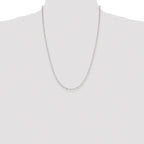 Sterling Silver Rhodium-plated 2.75mm Elongated Open Link Chain