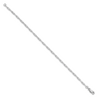 Sterling Silver Rhodium-plated 2.75mm Elongated Open Link Chain