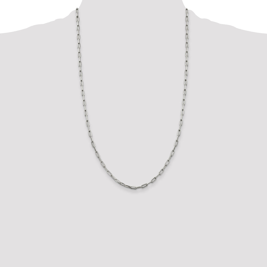 Sterling Silver 3.25mm Elongated Open Link Chain