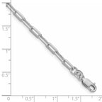 Sterling Silver Rhodium-plated 3.25mm Elongated Open Link Chain