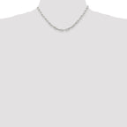Sterling Silver 4.25mm Elongated Open Link Chain