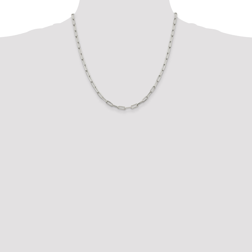 Sterling Silver 4.25mm Elongated Open Link Chain