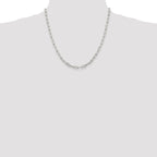 Sterling Silver 4.25mm Elongated Open Link Chain