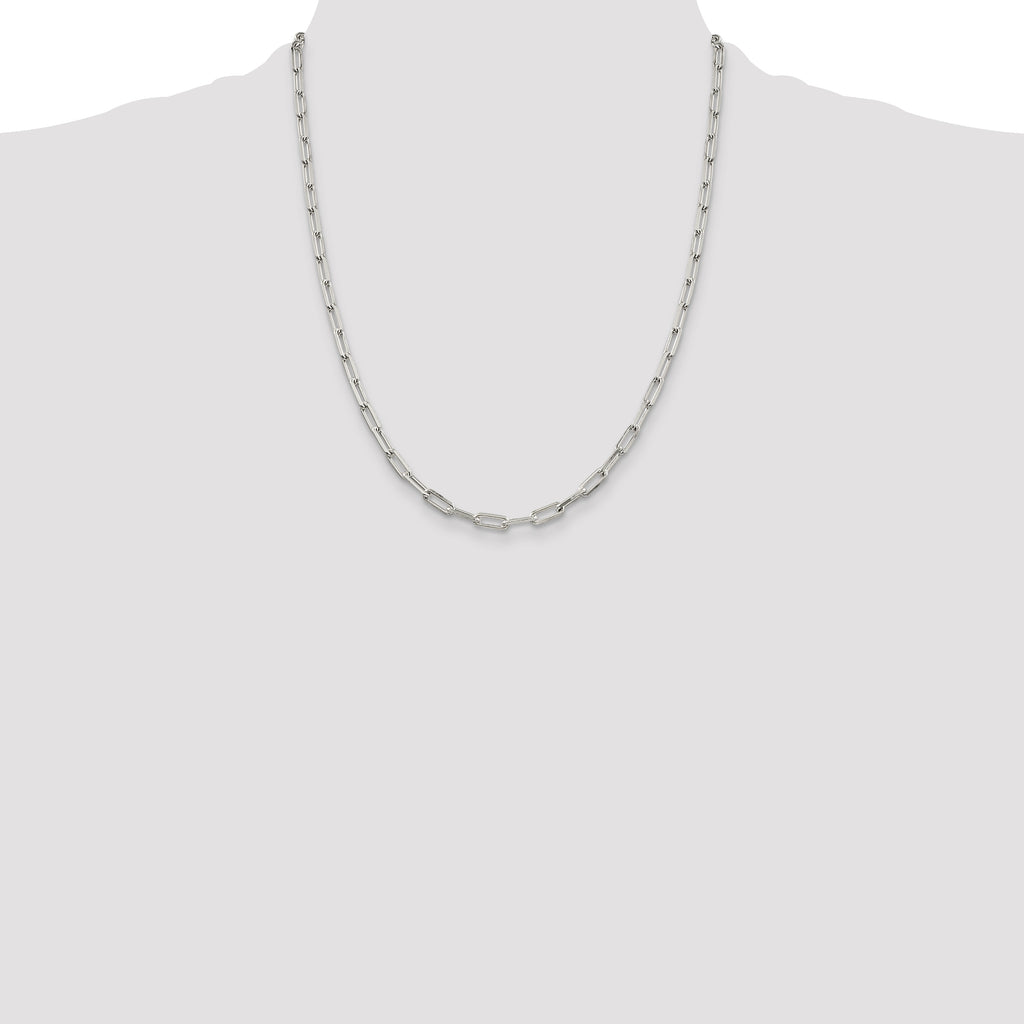 Sterling Silver 4.25mm Elongated Open Link Chain