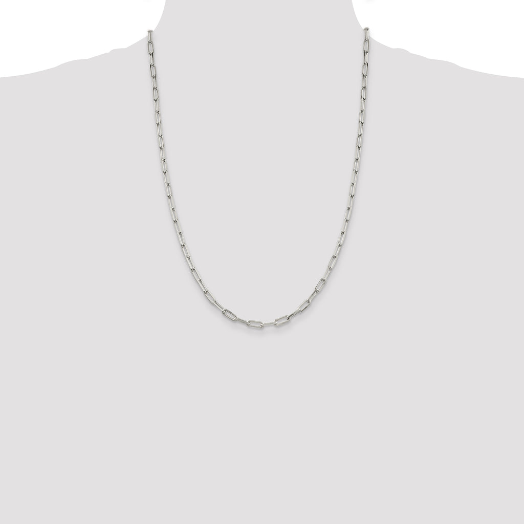 Sterling Silver 4.25mm Elongated Open Link Chain