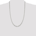 Sterling Silver 4.25mm Elongated Open Link Chain