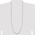 Sterling Silver 4.25mm Elongated Open Link Chain