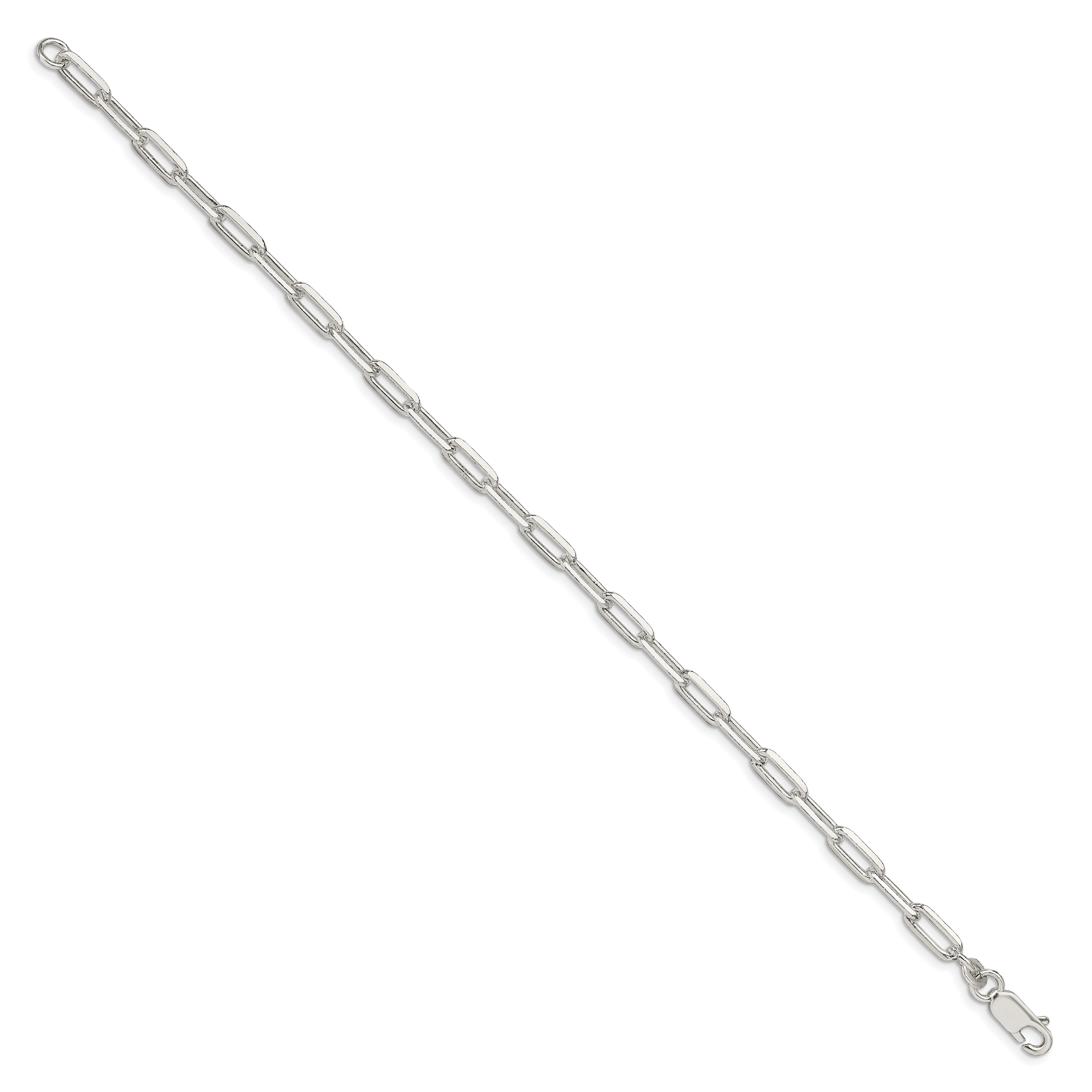 Elongated Open Link Chain Bracelet in Sterling Silver Secondary image