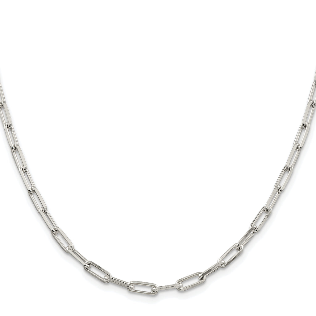 Sterling Silver Rhodium-plated 4.25mm Elongated Open Link Chain