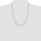 Sterling Silver Rhodium-plated 4.25mm Elongated Open Link Chain