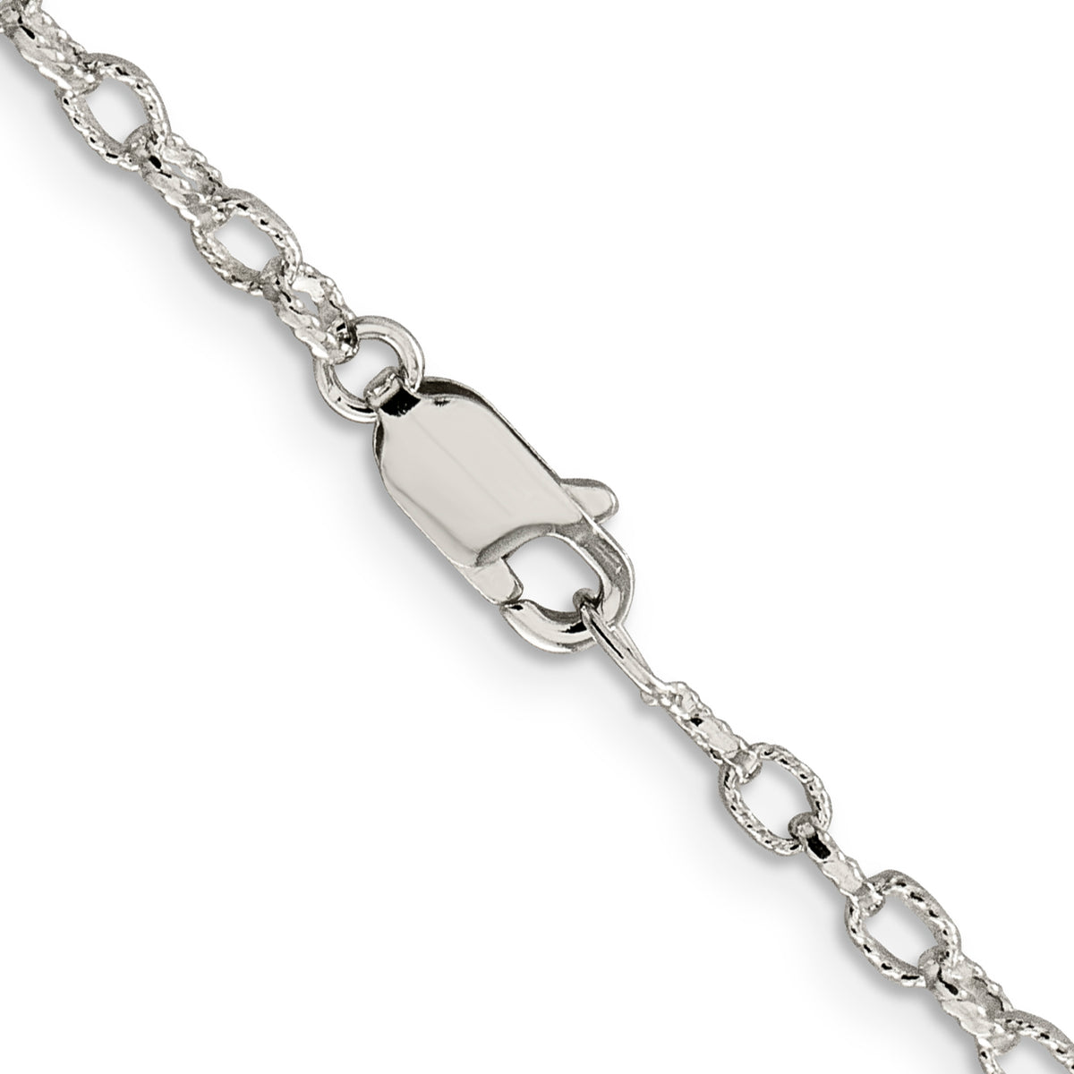 Patterned Rolo Chain in Sterling Silver, 3mm - Sophia Jewelers