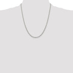 Sterling Silver 3mm Fancy Patterned Rolo Chain