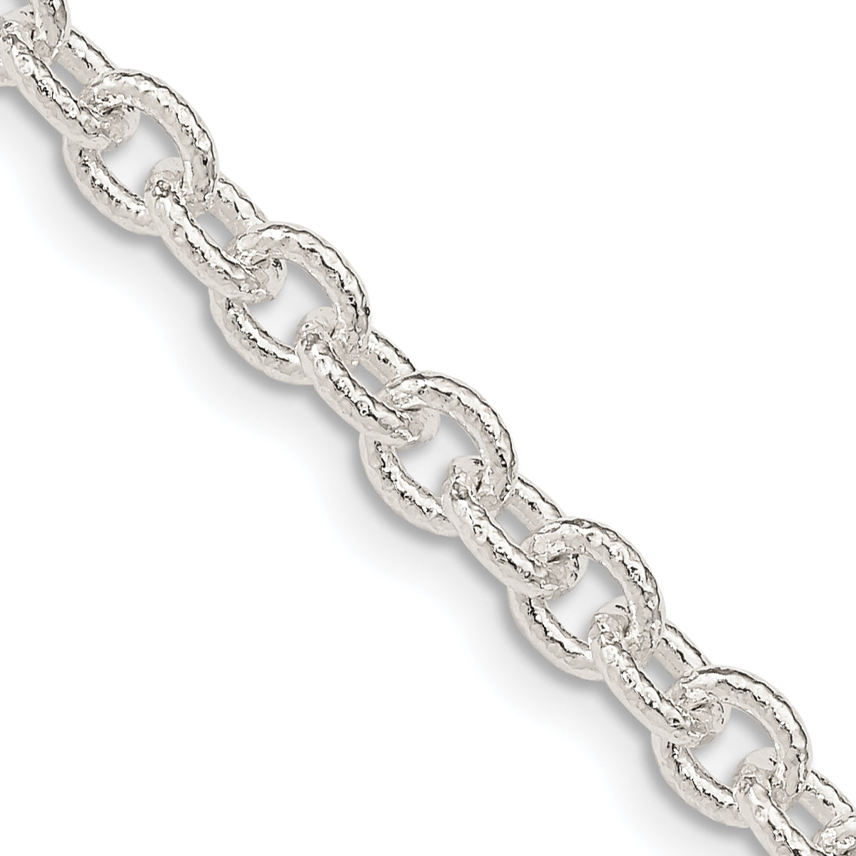 Sterling Silver 4.55mm Fancy Patterned Rolo Chain Main image