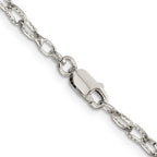 Patterned Rolo Chain in Sterling Silver, 3.75mm - Sophia Jewelers