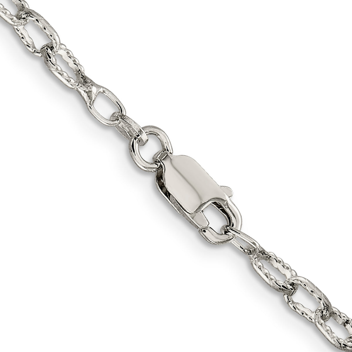 Patterned Rolo Chain in Sterling Silver, 3.75mm - Sophia Jewelers