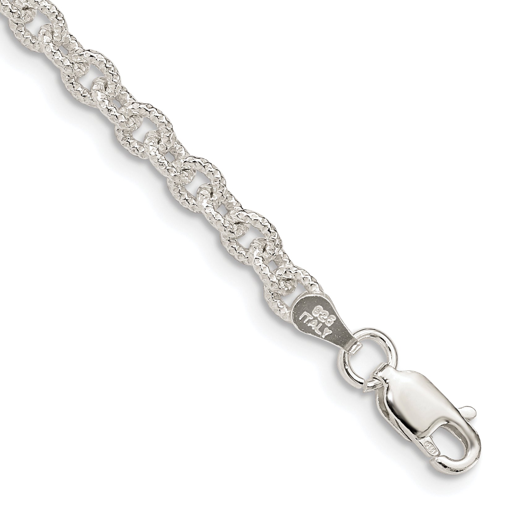 Sterling Silver 3.75mm Fancy Patterned Rolo Chain Main image