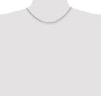 Sterling Silver Rhodium-plated 4mm Rolo Chain
