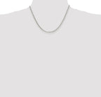 Sterling Silver Rhodium-plated 4mm Rolo Chain