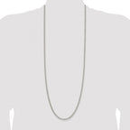 Sterling Silver Rhodium-plated 4mm Rolo Chain