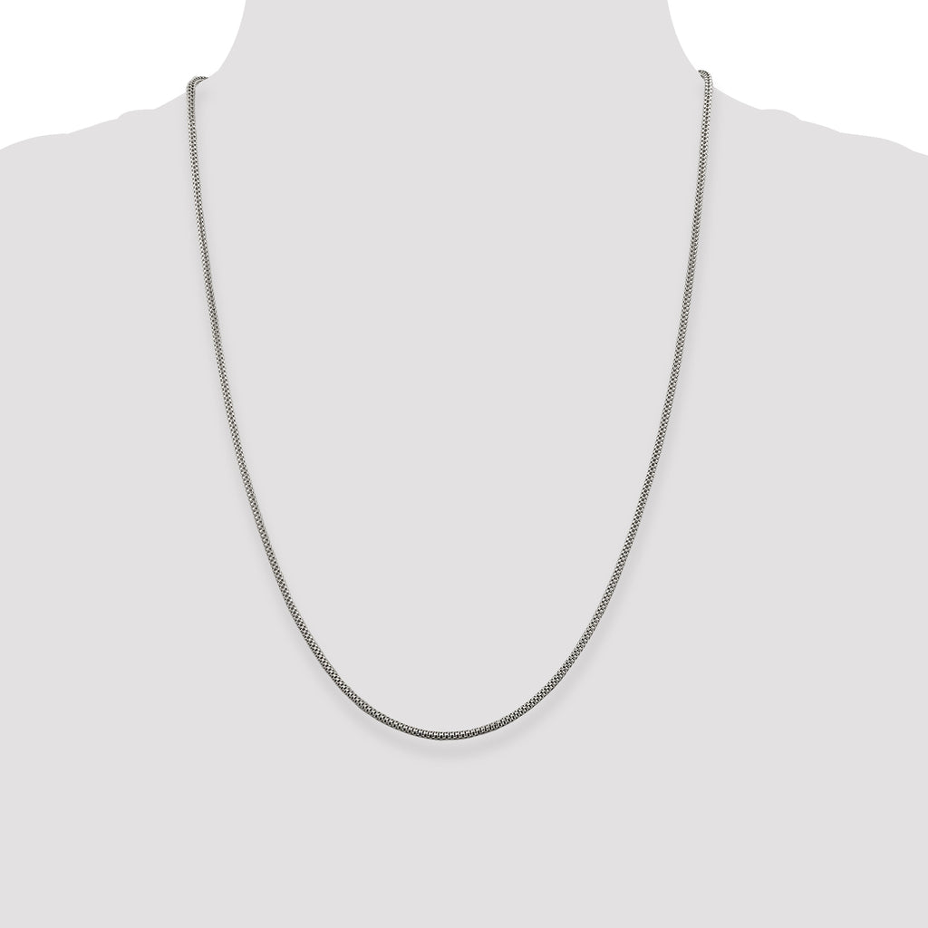 Sterling Silver 2mm Corona Chain