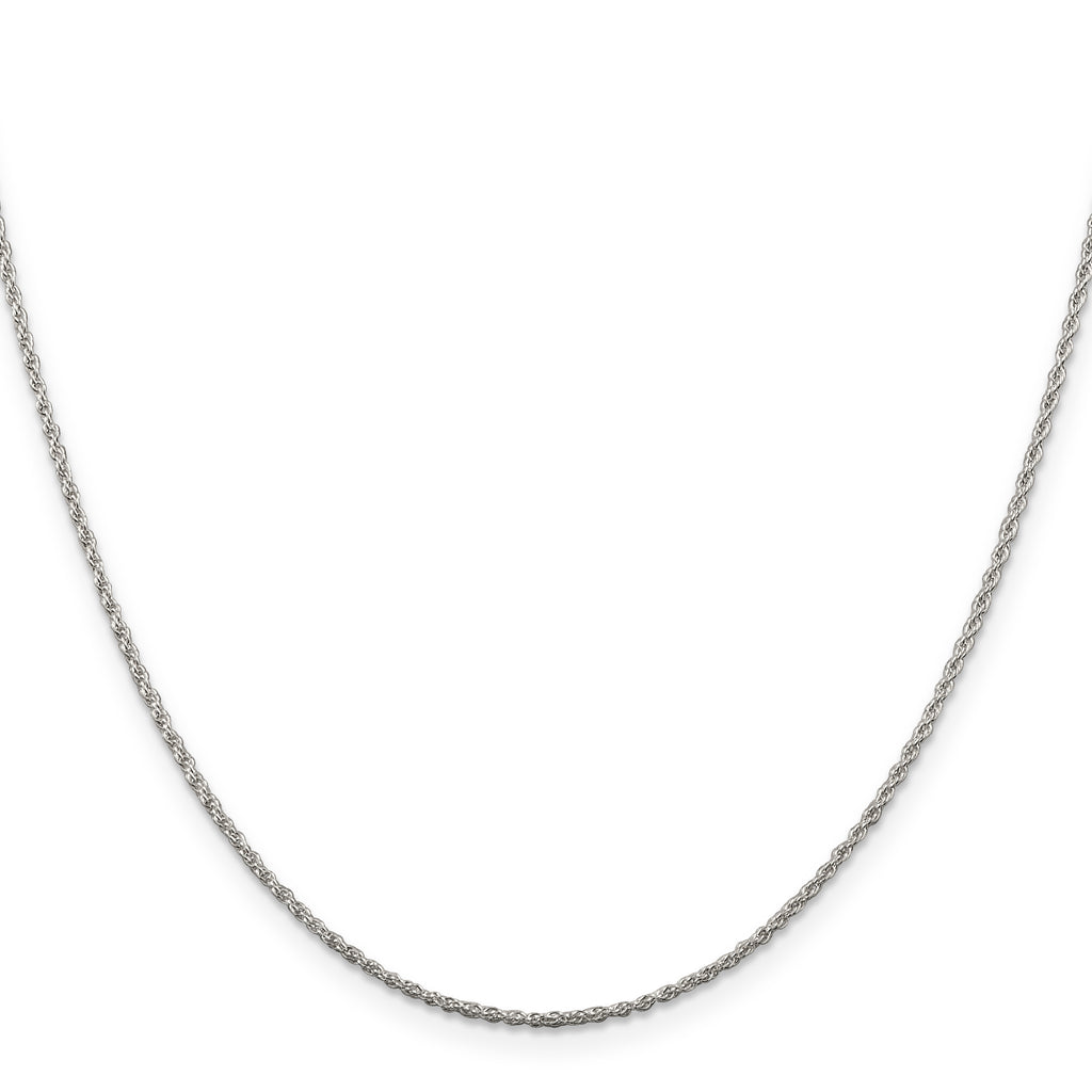 Sterling Silver Rope Chain Necklace 1.3mm