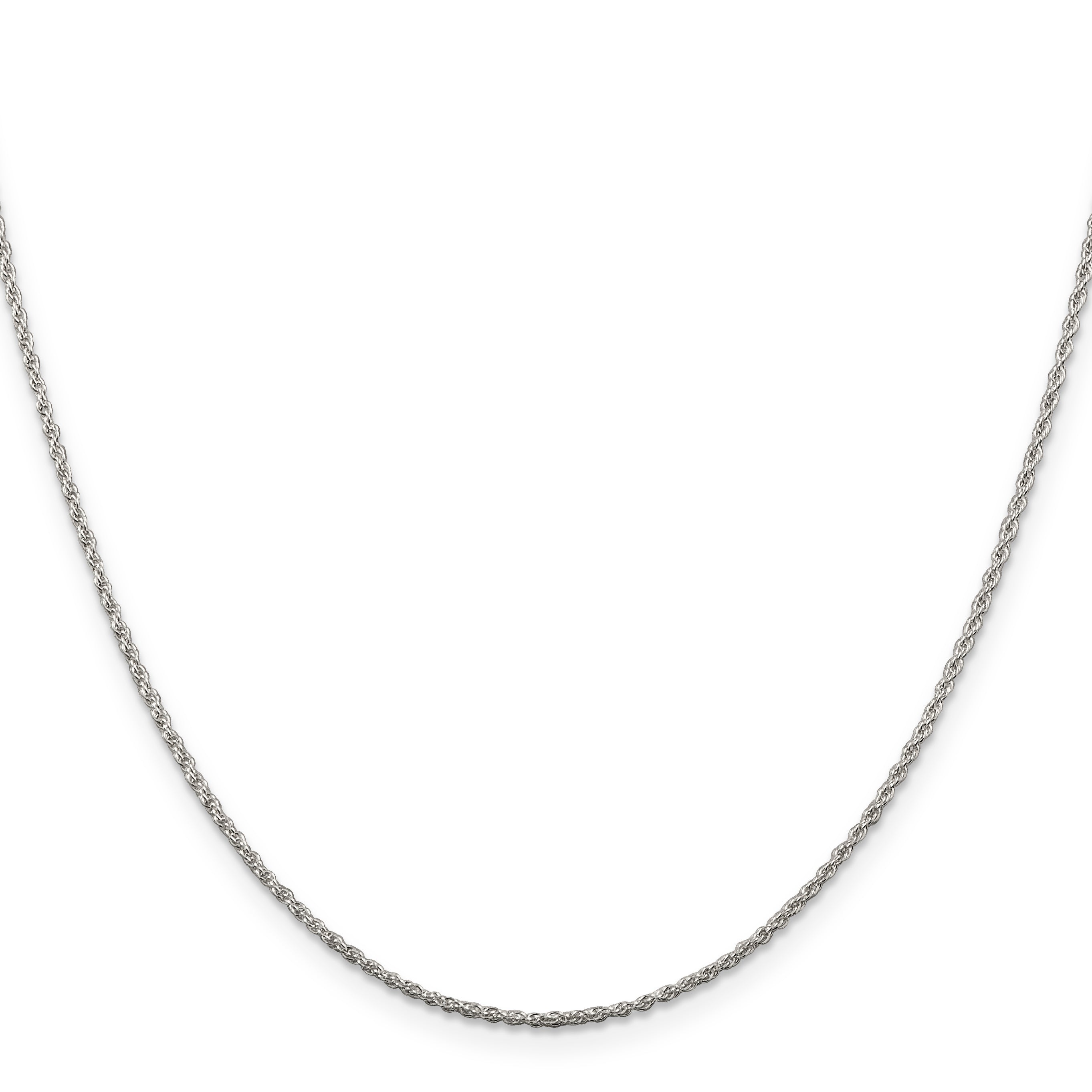 Sterling Silver Rope Chain Necklace 1.3mm
