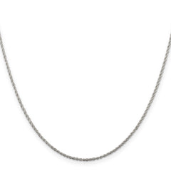 Sterling Silver 1.3mm Loose Rope Chain With 4in ext.