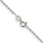 Sterling Silver Rope Chain Necklace 1.3mm