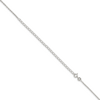 Sterling Silver 1.3mm Loose Rope Chain w/4in ext.