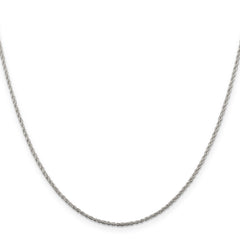 Sterling Silver Rhodium-plated 1.3mm Loose Rope Chain With 4in ext.