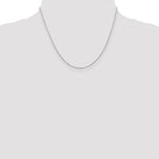 Sterling Silver Rhodium-plated 1.3mm Loose Rope Chain with a 2 inch extention