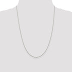 Sterling Silver Rhodium-plated 1.3mm Loose Rope Chain