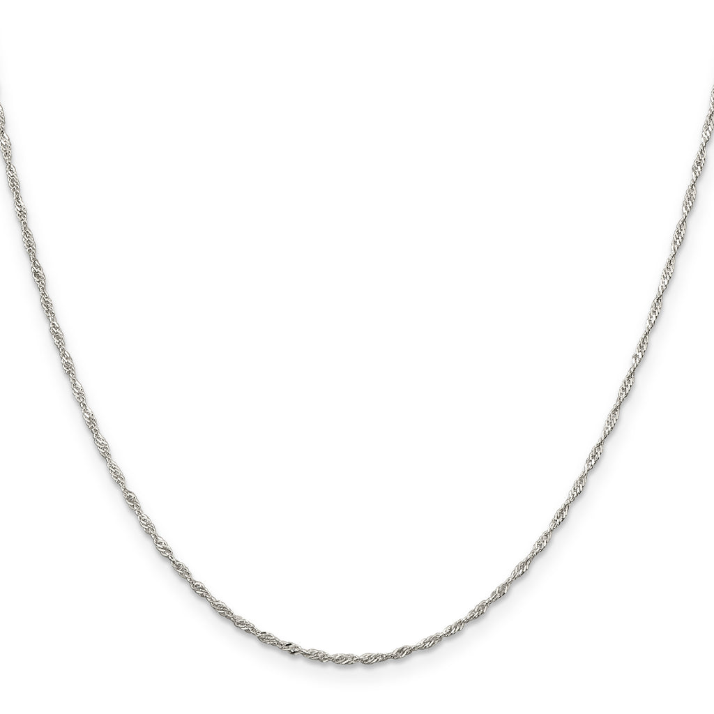 Sterling Silver 1.4mm Singapore Chain With Extension ext.