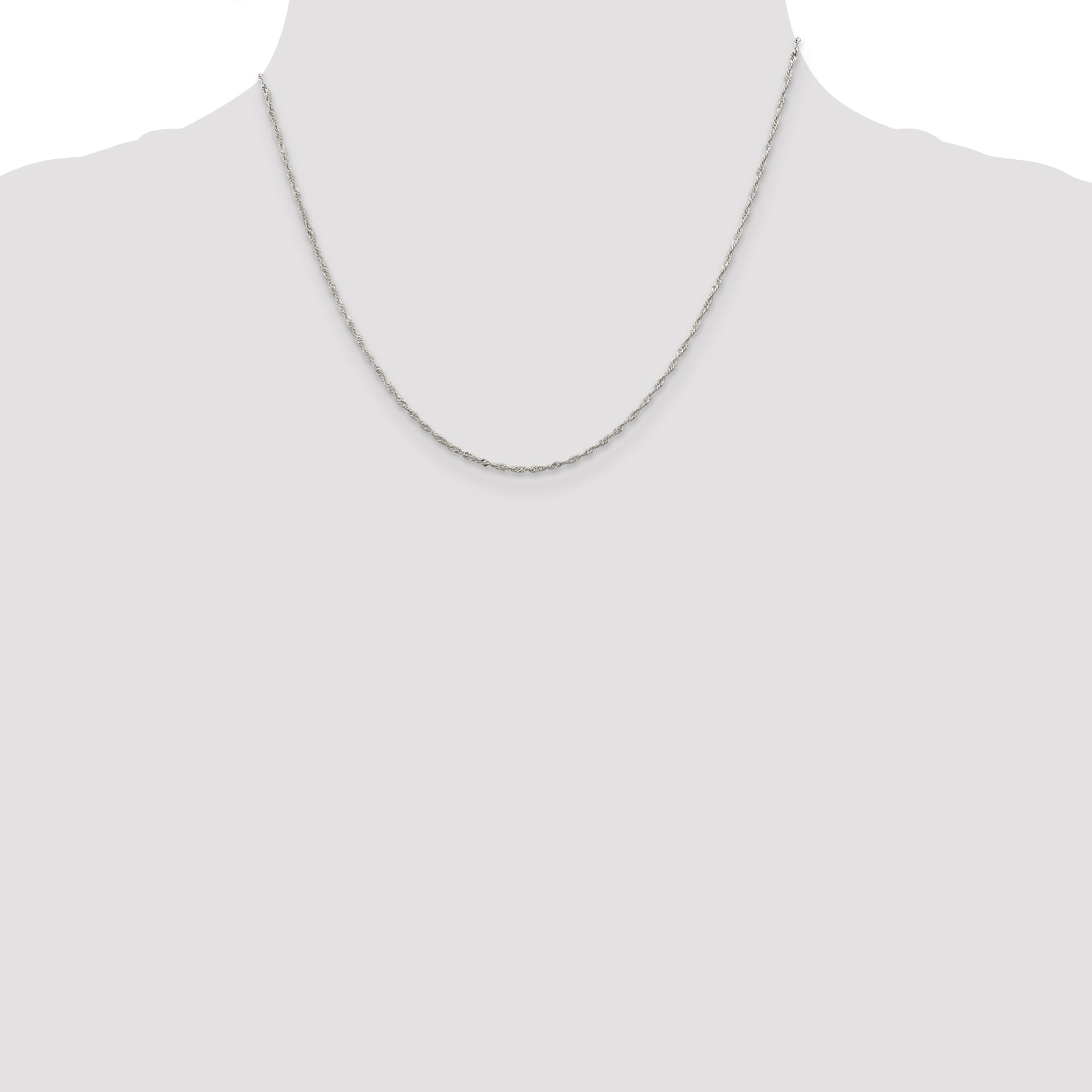 Sterling Silver 1.4mm Singapore Chain With Extension ext.