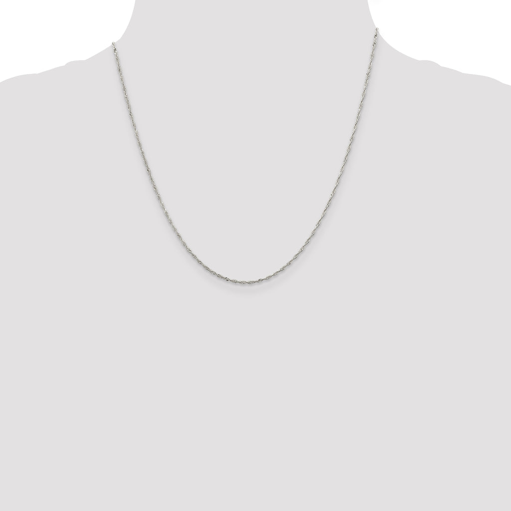 Sterling Silver 1.4mm Singapore Chain