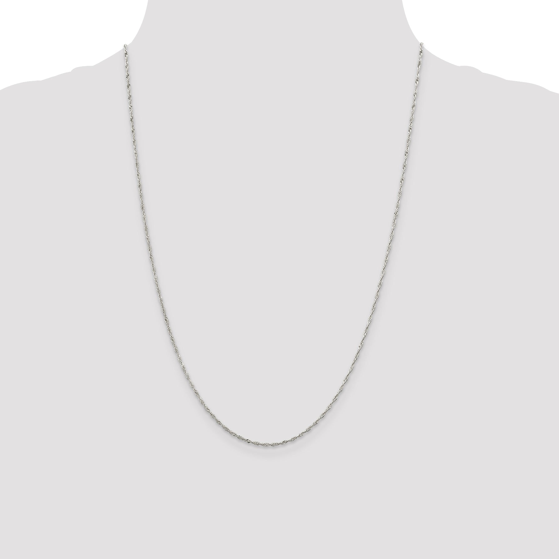 Sterling Silver 1.4mm Singapore Chain