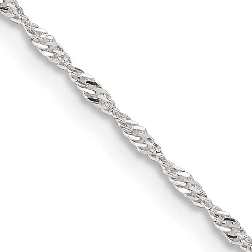 Sterling Silver 1.4mm Singapore Chain With Extension ext.
