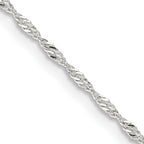 Sterling Silver 1.4mm Singapore Chain With Extension ext.
