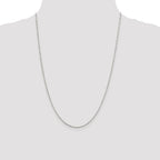 Sterling Silver Rhodium-plated 1.4mm Singapore Chain