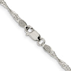 Sterling Silver 2.25mm Singapore Chain