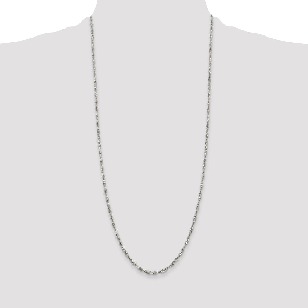 Sterling Silver 2.25mm Singapore Chain