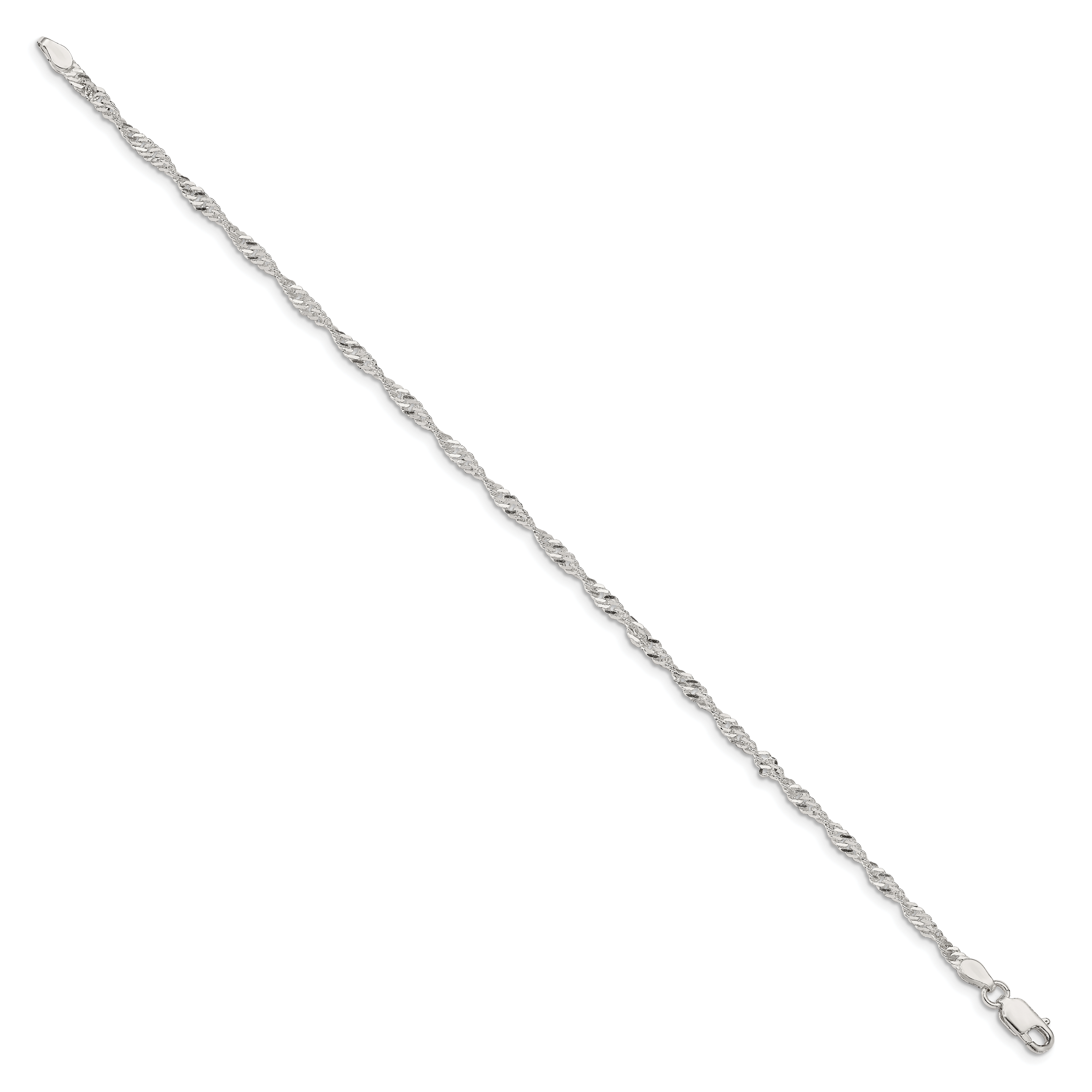 Singapore Chain Necklace in Sterling Silver, 2.25mm Secondary image