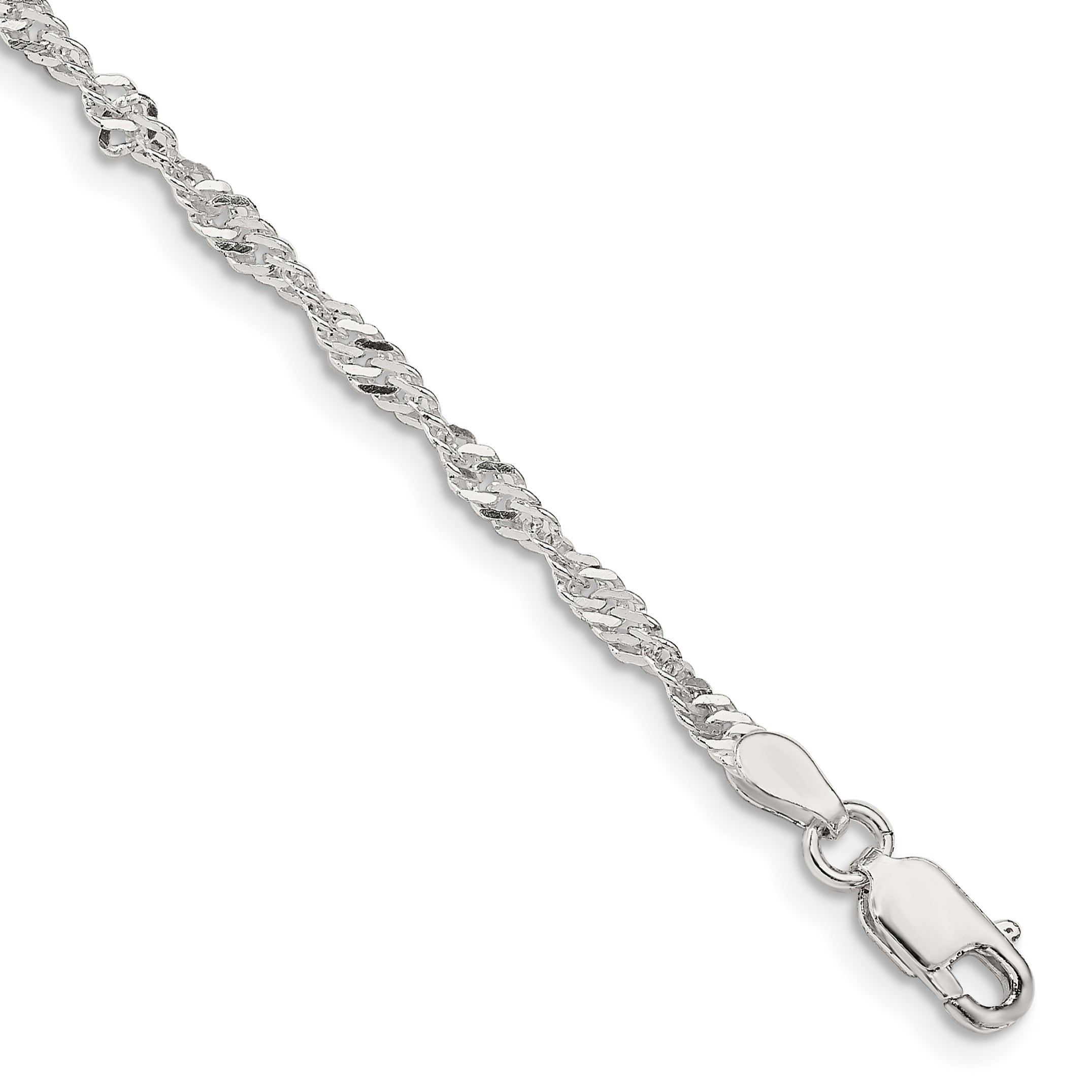 Sterling Silver 2.25mm Singapore Chain Main image