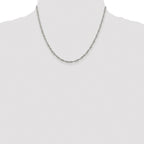 Sterling Silver Rhodium-plated 2.25mm Singapore Chain